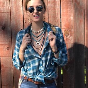 Gypsy Junkies Button Down Shirt Dress with Floral Back